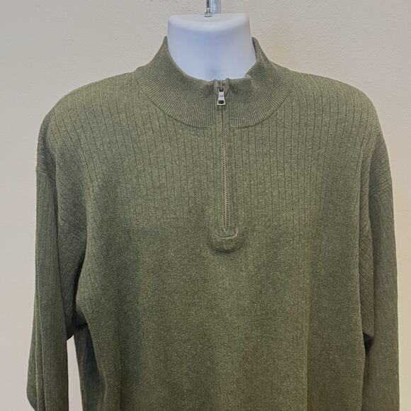 Cutter & Buck Ribbed 1/4 Zip Sweater Sz XL Dadcore Grandpacore Business Casual - Picture 3 of 7